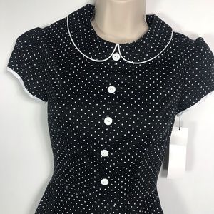 Stop Staring Polka Dot Swing Dress NWT Rockabilly